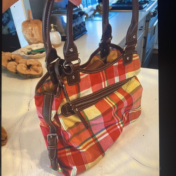 Cute print plaid shoulder bag Like new - Picture 2 of 5